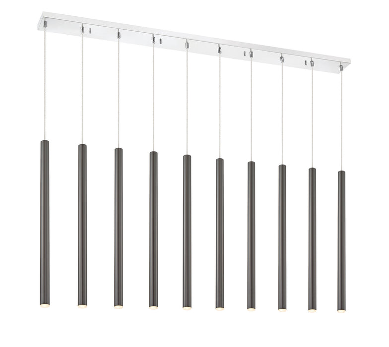 Z-Lite 917MP24PBL-LED-10LCH LED Linear Chandelier, Chrome