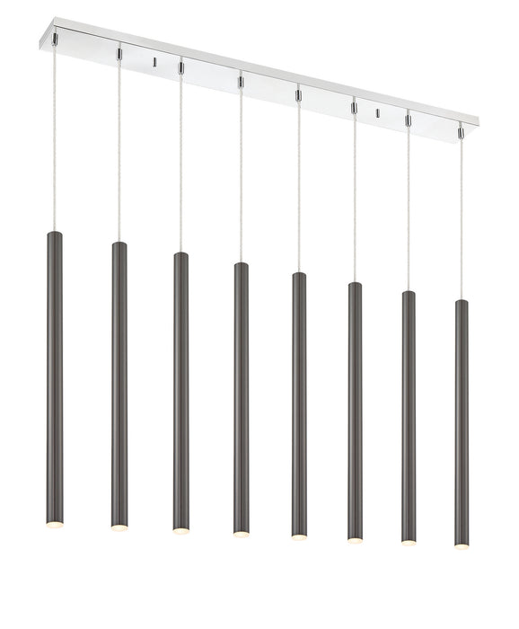 Z-Lite 917MP24-PBL-LED-8LCH LED Linear Chandelier, Chrome