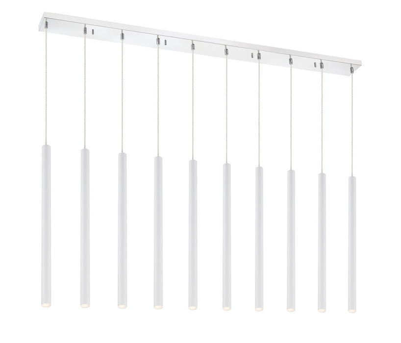 Z-Lite 917MP24-WH-LED-10LCH LED Linear Chandelier, Chrome