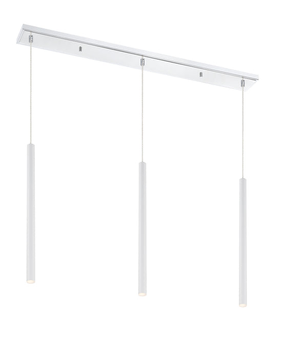 Z-Lite 917MP24-WH-LED-3LCH LED Linear Chandelier, Chrome