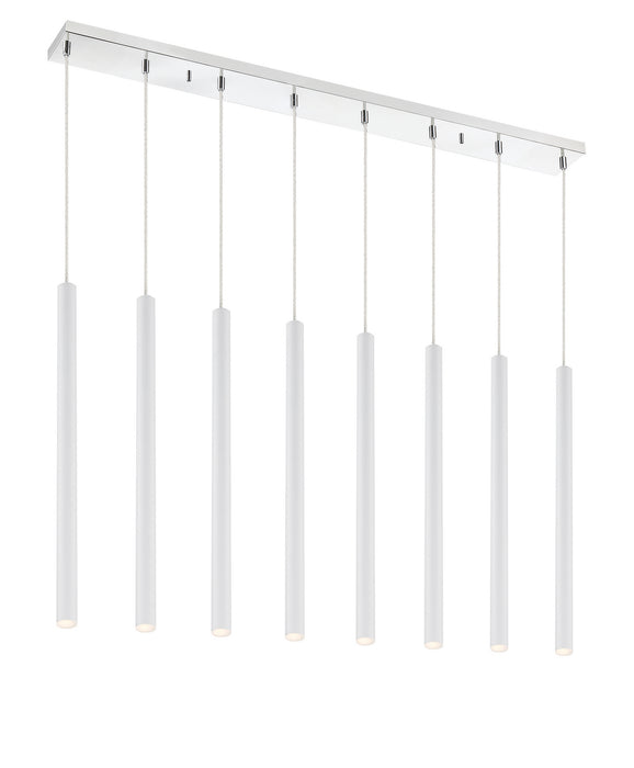 Z-Lite 917MP24-WH-LED-8LCH LED Linear Chandelier, Chrome