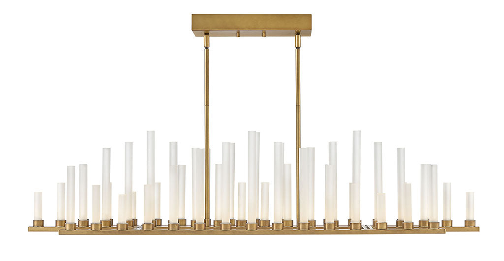 Fredrick Ramond FR46108HBR LED Linear Pendant, Heritage Brass