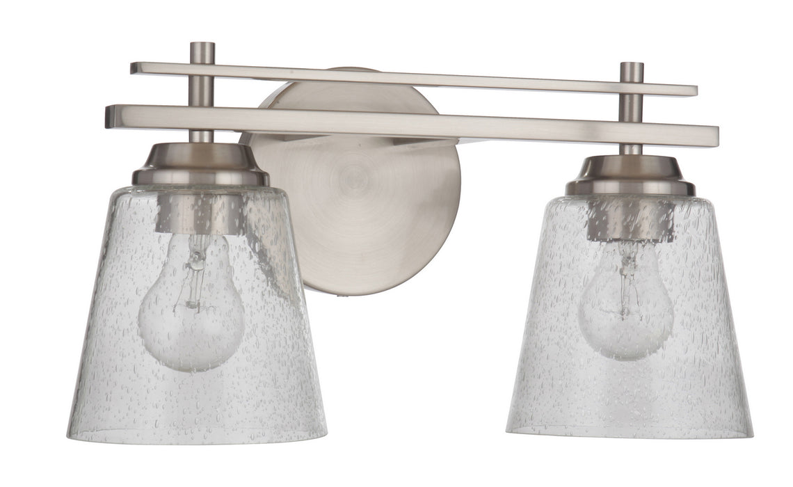 Craftmade 19616BNK2 Two Light Vanity, Brushed Polished Nickel