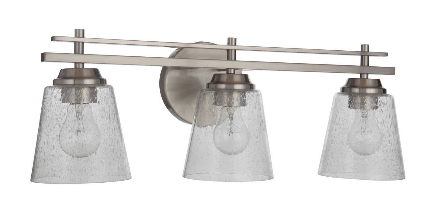 Craftmade 19624BNK3 Three Light Vanity, Brushed Polished Nickel
