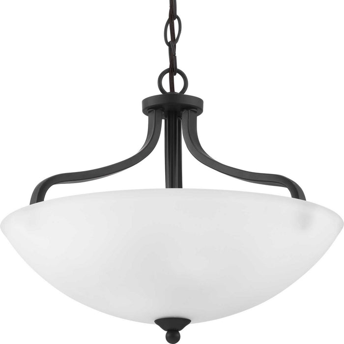 Progress Lighting P350136-020 Three Light Semi-Flush Mount, Antique Bronze