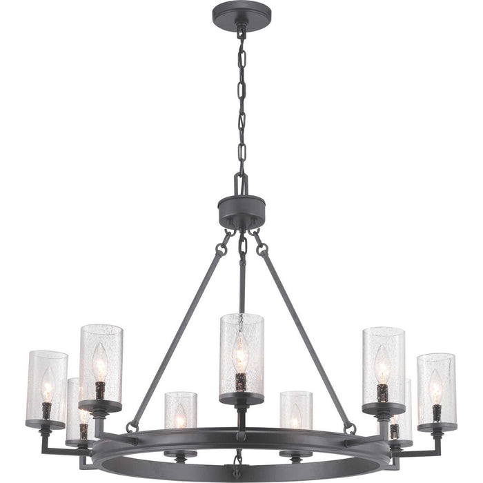Progress Lighting P400165-143 Nine Light Chandelier, Graphite