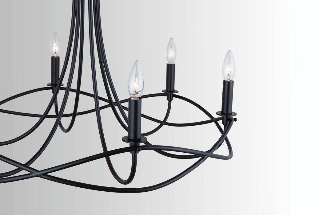 Capital Lighting 431661MB Six Light Chandelier, Matte Black