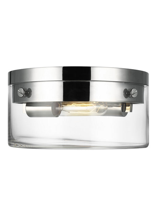 Visual Comfort Studio CF1002PN Two Light Flush Mount, Polished Nickel