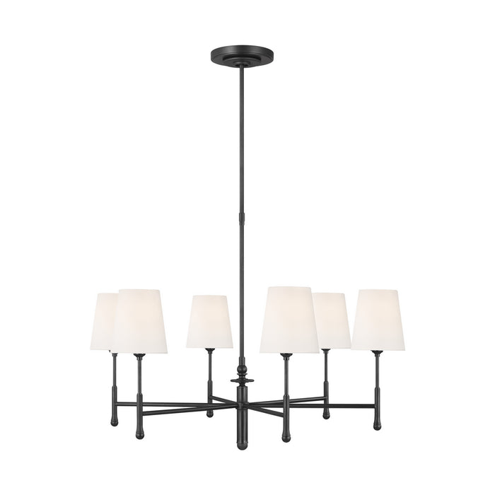 Visual Comfort Studio TC1016AI Six Light Chandelier, Aged Iron
