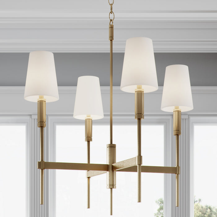 Visual Comfort Studio TC1034BBS Four Light Chandelier, Burnished Brass