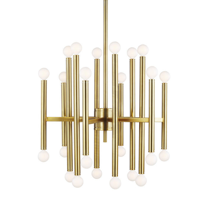Visual Comfort Studio TC10524BBS 24 Light Chandelier, Burnished Brass
