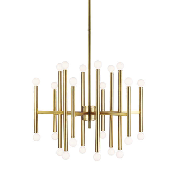 Visual Comfort Studio TC10624BBS 24 Light Chandelier, Burnished Brass