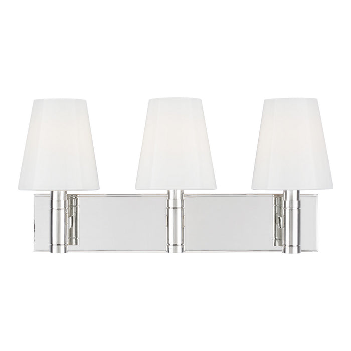 Visual Comfort Studio TV1033PN Three Light Vanity, Polished Nickel