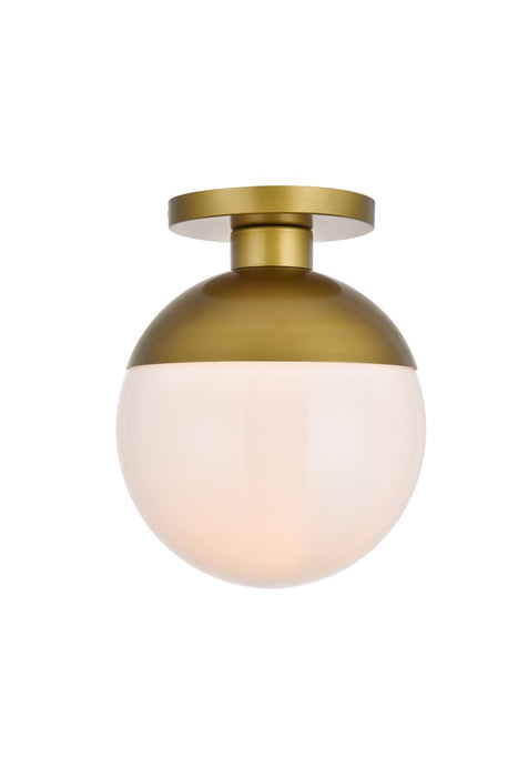 Elegant Lighting LD6060BR One Light Flush Mount, Brass