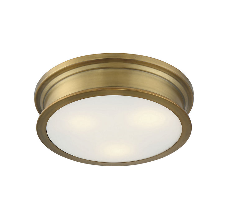 Savoy House 6-133-16-322 Three Light Flush Mount, Warm Brass