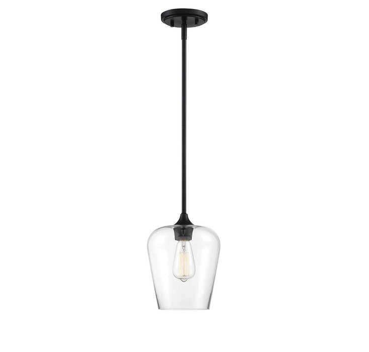 Savoy House 7-4036-1-BK One Light Pendant, Black