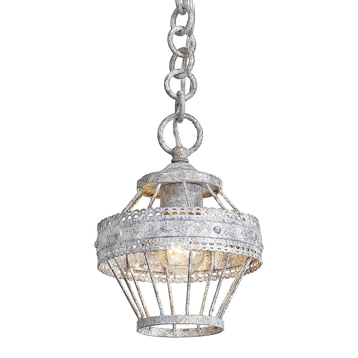 Golden 7856-M1L OY One Light Mini Pendant, Oyster