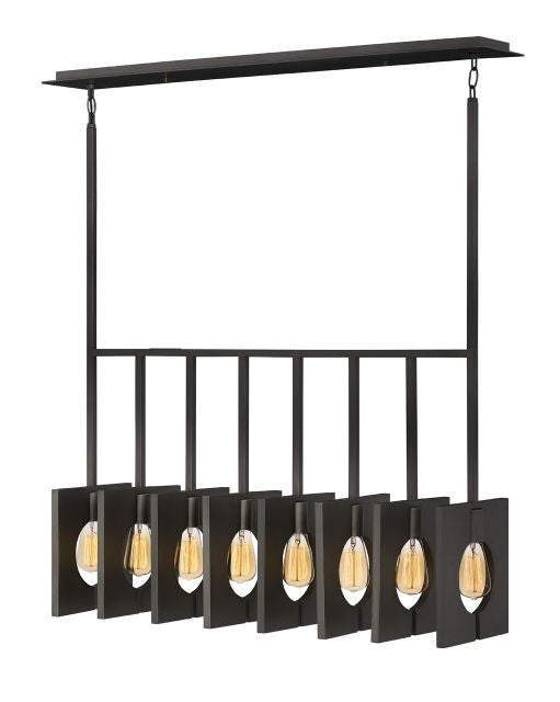 Hinkley 41315BGR LED Linear Chandelier, Brushed Graphite