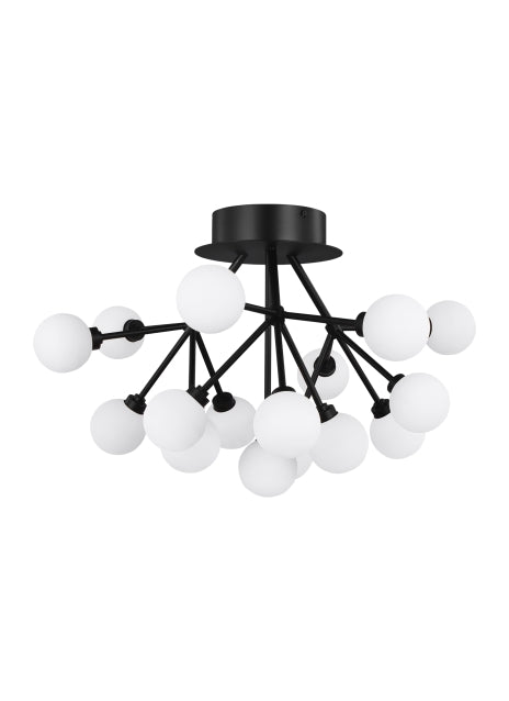Visual Comfort Modern 700FMMRAB-LED927 LED Flush Mount, Matte Black