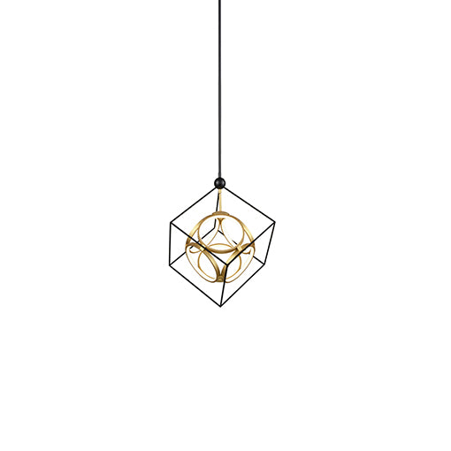 Kuzco Lighting CH19220-BK/AN LED Chandelier, Black/Antique Brass