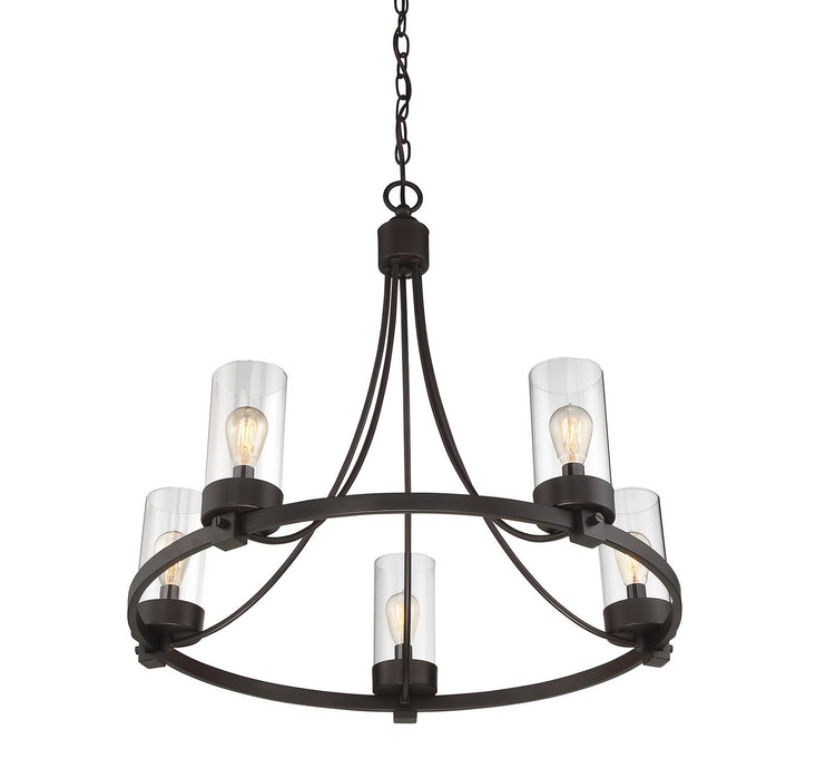 Meridian M10018ORB Five Light Chandelier, Oil Rubbed Bronze