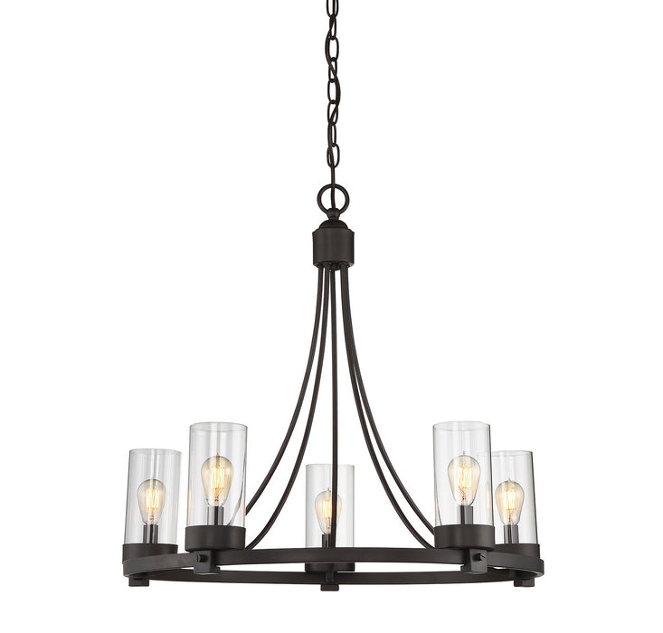 Meridian M10018ORB Five Light Chandelier, Oil Rubbed Bronze