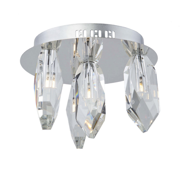 Artcraft AC7044 Four Light Flush Mount, Chrome
