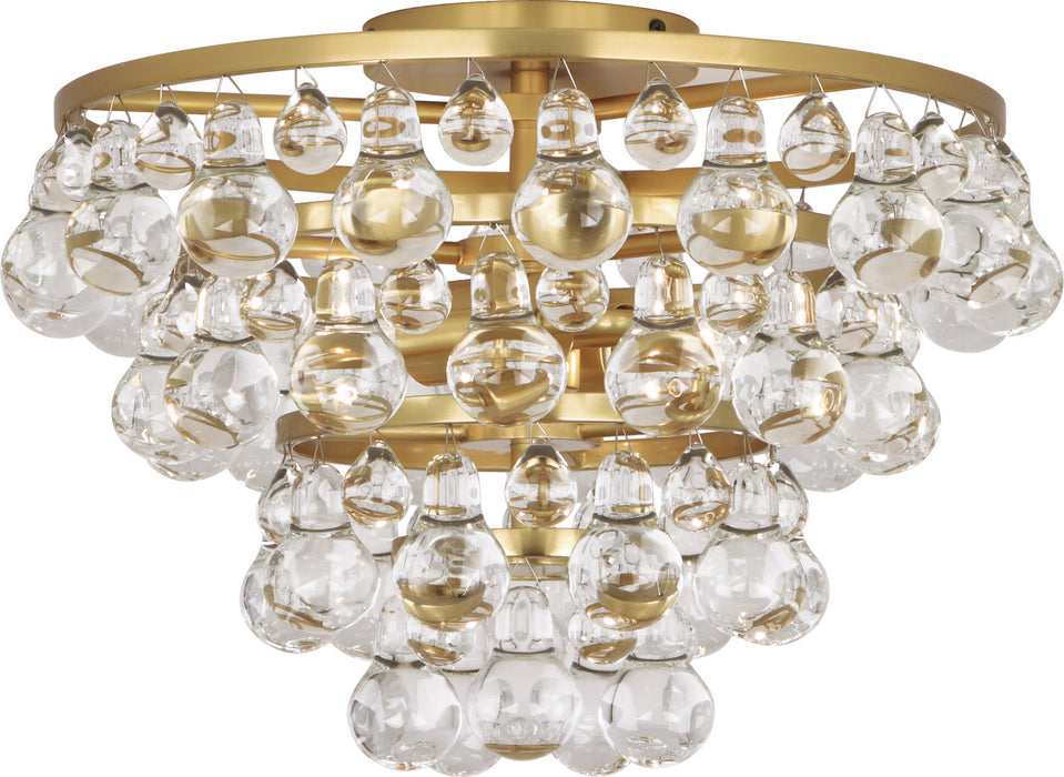 Robert Abbey 1002 Two Light Flushmount, Antique Brass