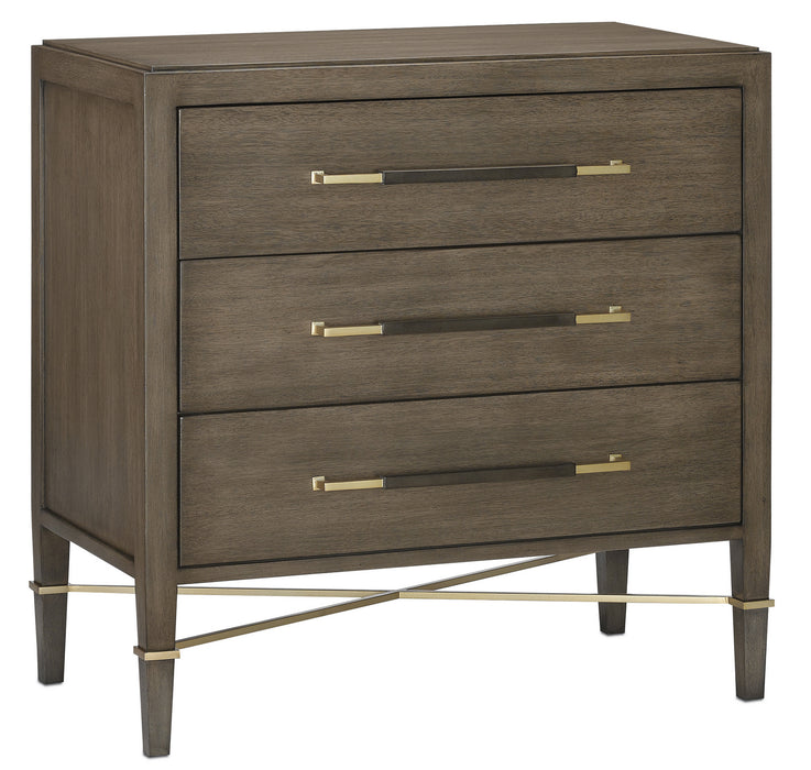 Currey and Company 3000-0118 Chest, Chanterelle/Coffee/Champagne