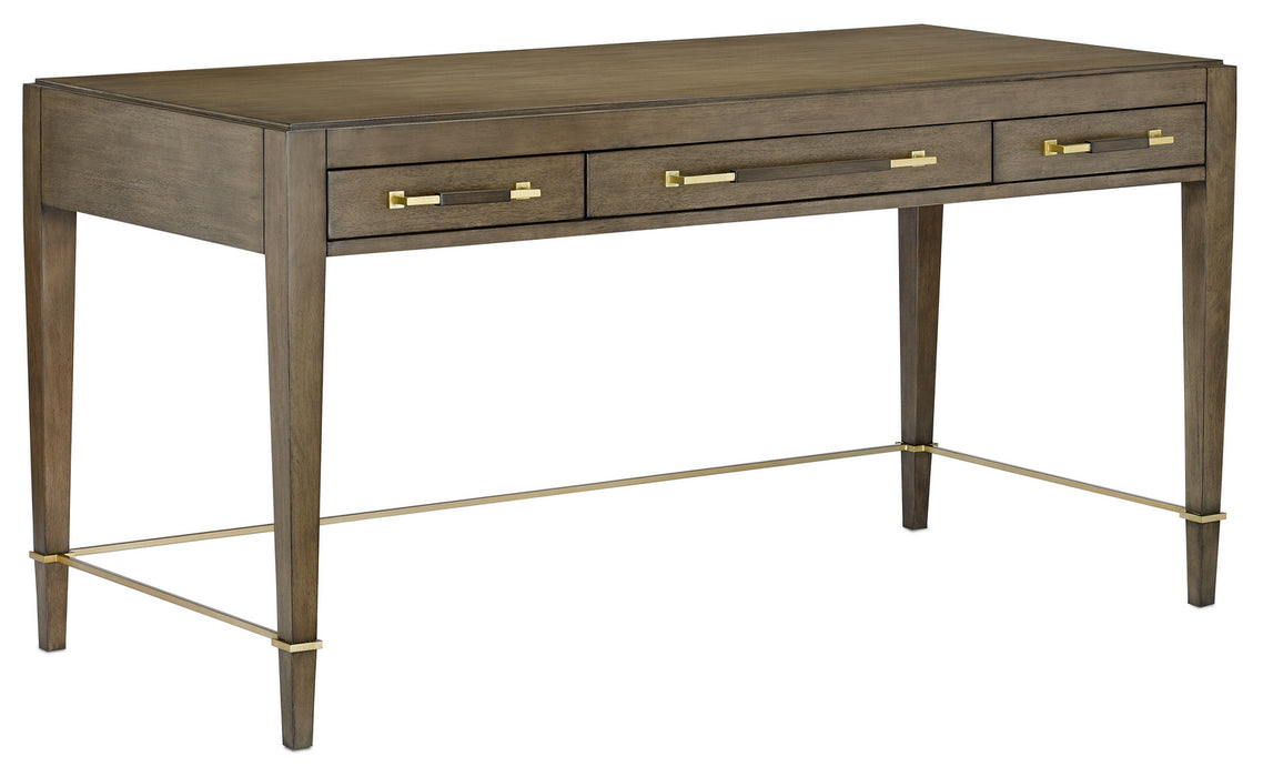 Currey and Company 3000-0131 Desk, Chanterelle/Coffee/Champagne