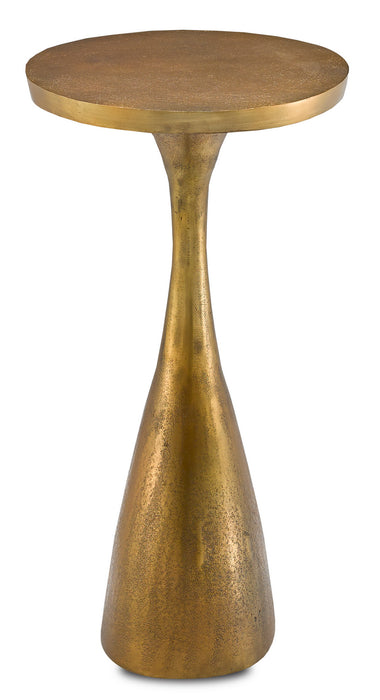 Currey and Company 4000-0074 Accent Table, Antique Brass