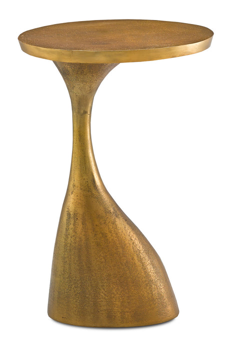 Currey and Company 4000-0074 Accent Table, Antique Brass