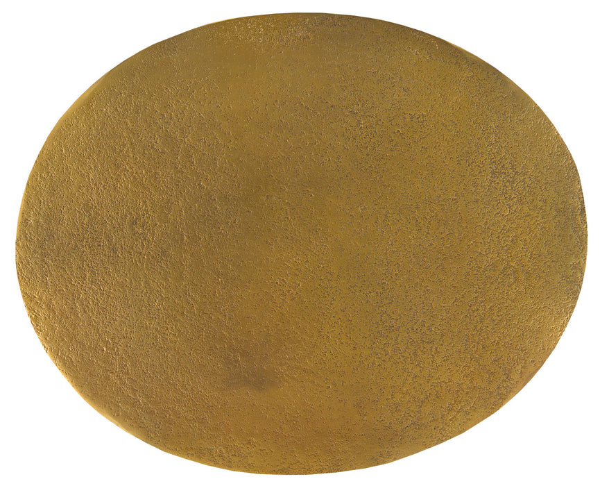 Currey and Company 4000-0074 Accent Table, Antique Brass