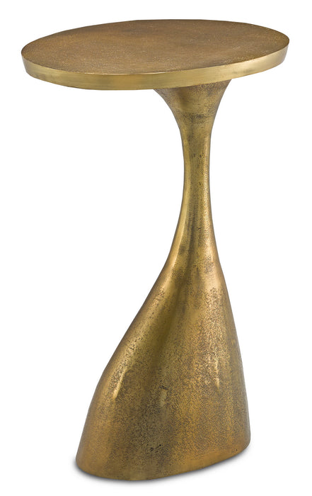 Currey and Company 4000-0074 Accent Table, Antique Brass