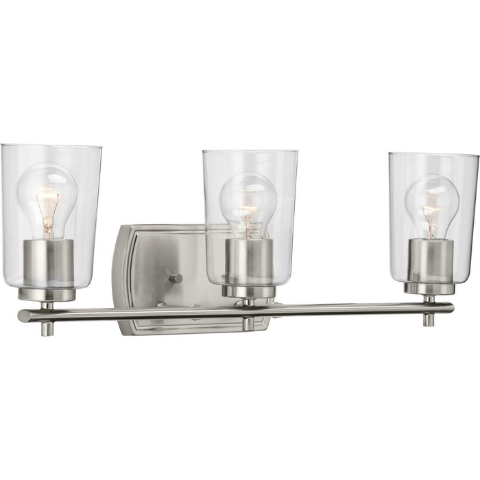 Progress Lighting P300156-009 Three Light Bath & Vanity, Brushed Nickel