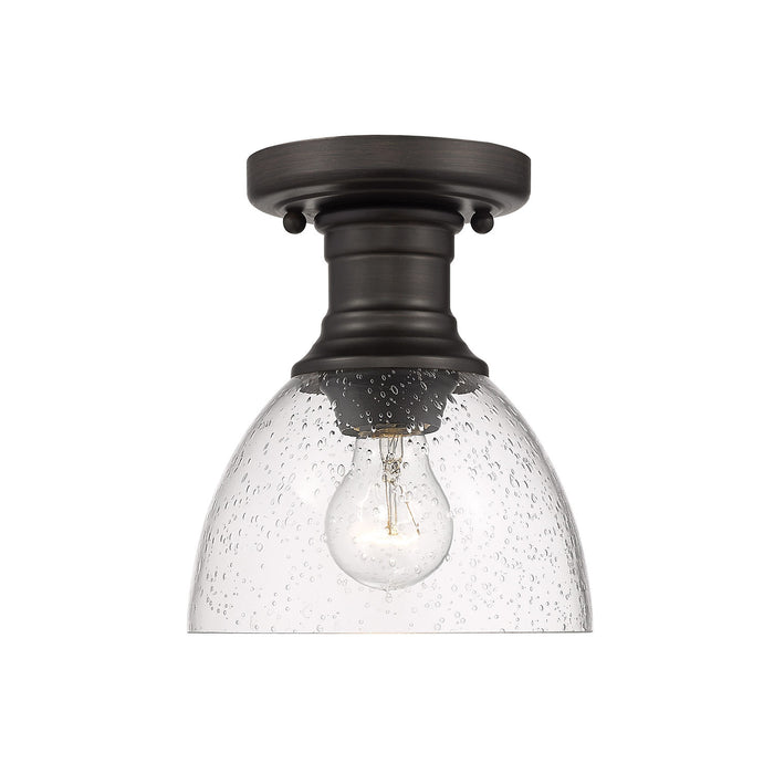 Golden 3118-SF RBZ-SD One Light Semi-Flush Mount, Rubbed Bronze