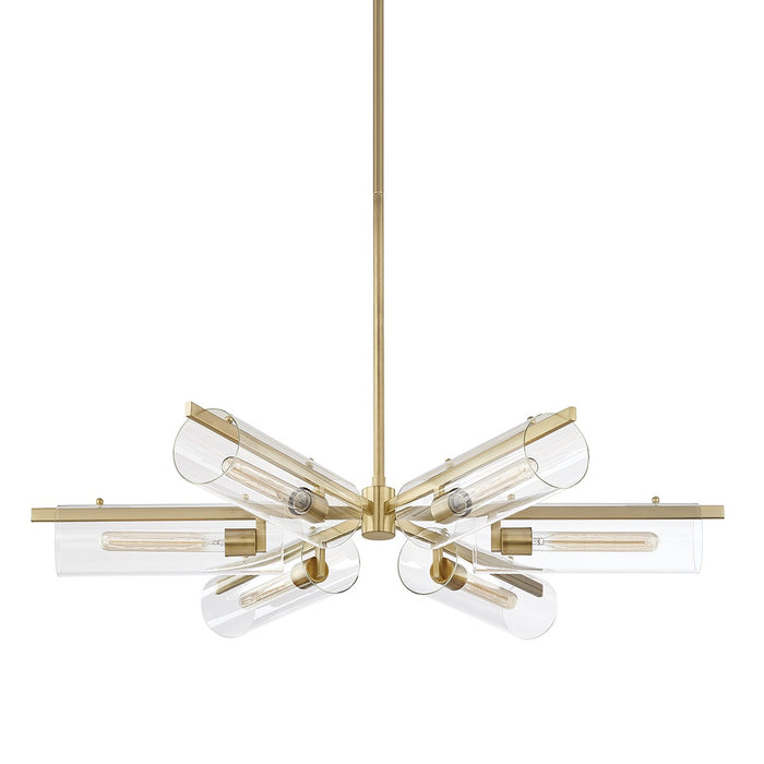 Mitzi H326806-AGB Six Light Chandelier, Aged Brass
