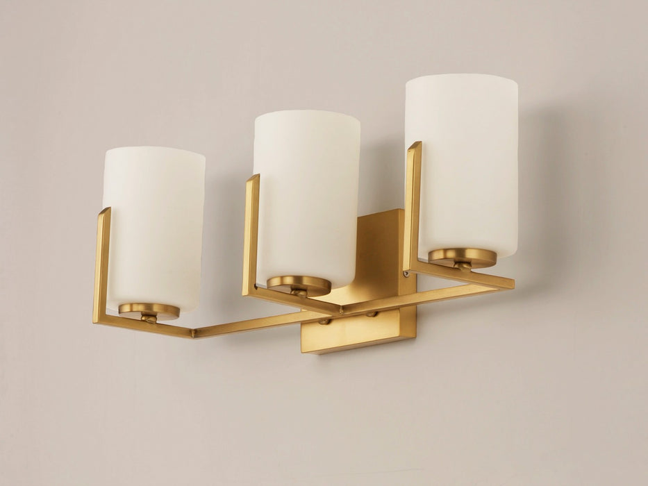 Maxim 21283SWSBR Three Light Bath Vanity, Satin Brass