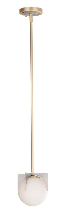 Maxim 92470SWSBRBP One Light Pendant, Satin Brass / Brushed Platinum