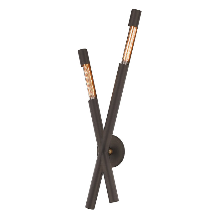 Troy Lighting B6882-BRZ/PBR Two Light Wall Sconce, Bronze/Patina Brass