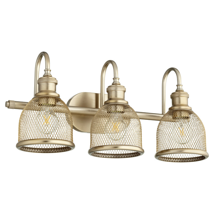 Quorum 5212-3-80 Three Light Vanity, Aged Brass
