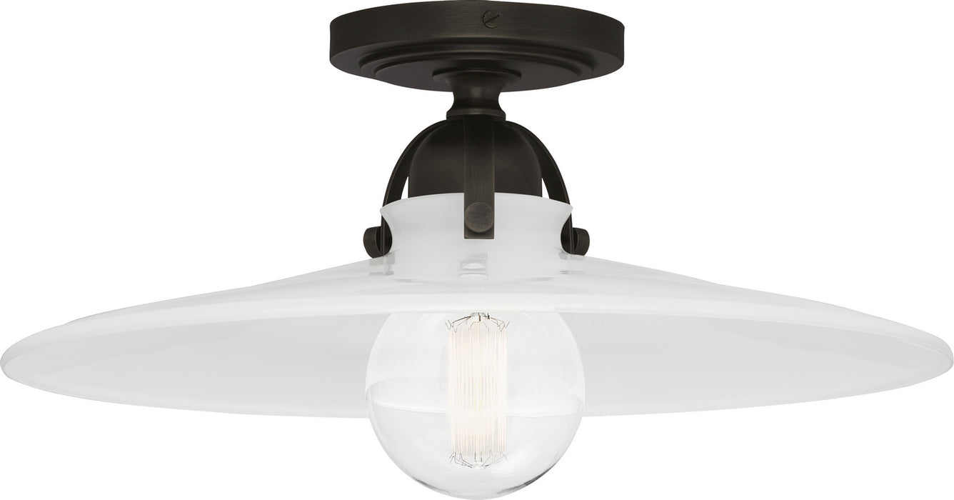 Robert Abbey Z614 One Light Flushmount, Deep Patina Bronze