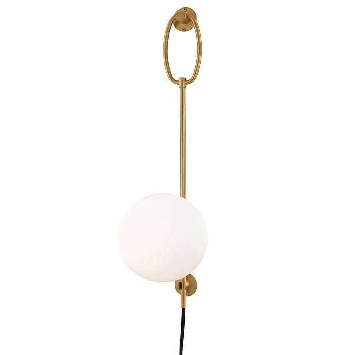 Mitzi HL290101-AGB One Light Wall Sconce, Aged Brass