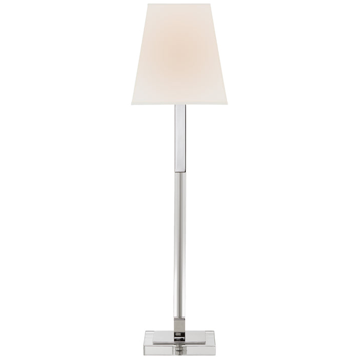 Visual Comfort Signature CHA 8989PN/CG-L One Light Buffet Lamp, Polished Nickel and Crystal