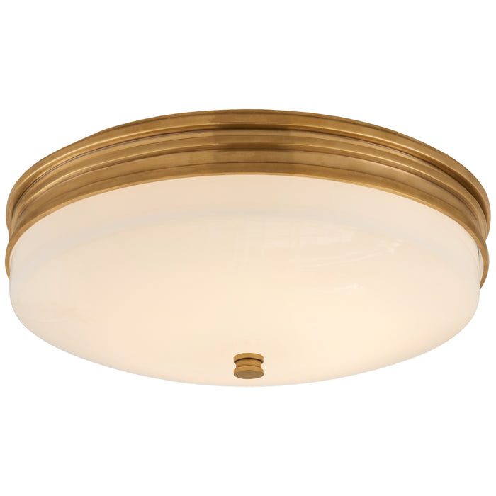 Visual Comfort Signature CHC 4601AB-WG LED Flush Mount, Antique-Burnished Brass