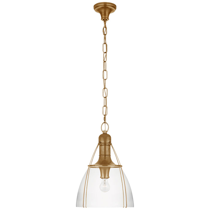 Visual Comfort Signature CHC 5475AB-CG One Light Pendant, Antique-Burnished Brass