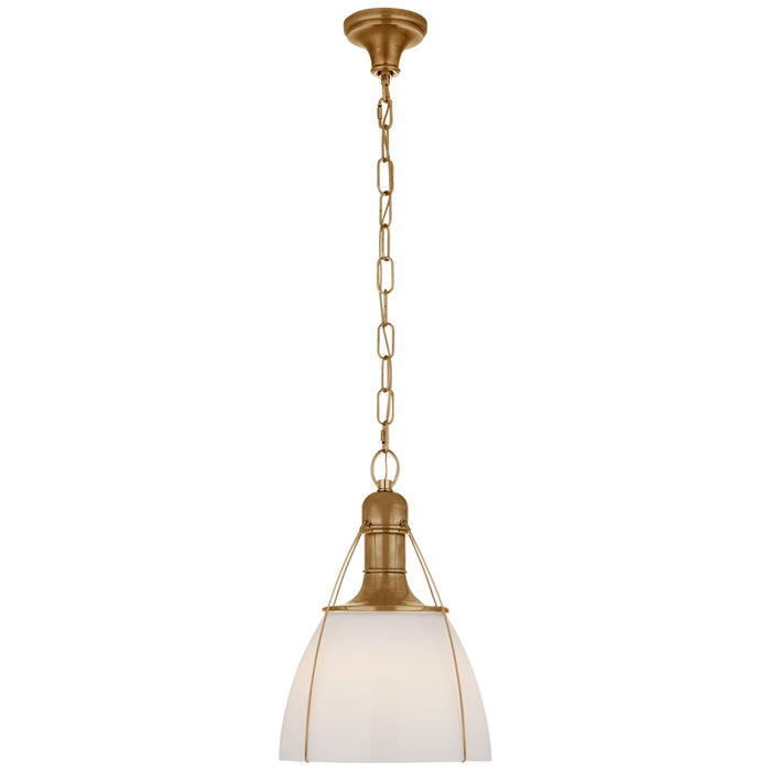 Visual Comfort Signature CHC 5475AB-WG One Light Pendant, Antique-Burnished Brass