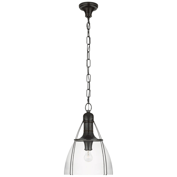 Visual Comfort Signature CHC 5475BZ-CG One Light Pendant, Bronze