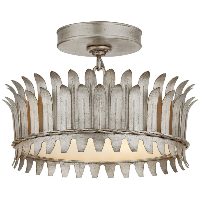 Visual Comfort Signature SK 4205BSL LED Semi-Flush Mount, Burnished Silver Leaf
