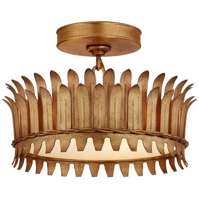 Visual Comfort Signature SK 4205GI LED Semi-Flush Mount, Gilded Iron